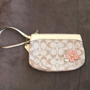 Coach flower wristlet